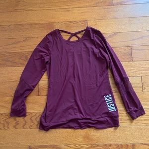 purple justice top